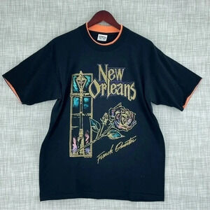 Vintage 1991 New Orleans Mardi Gras Mens Size L short sleeve shirt 0321